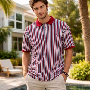 Ralph Lauren Polo Golf Shirt Barten Creek Mens XL Retro Multi-Striped Size XL